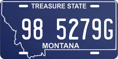 MT license plate 985279G