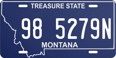 MT license plate 985279N