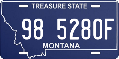 MT license plate 985280F