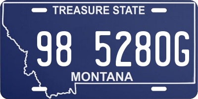 MT license plate 985280G