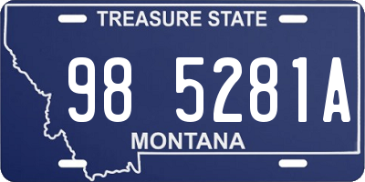 MT license plate 985281A