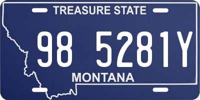 MT license plate 985281Y