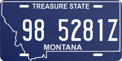 MT license plate 985281Z