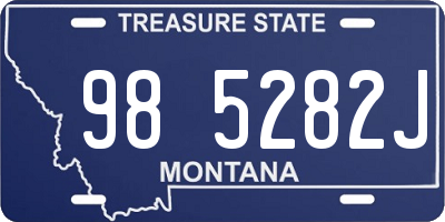 MT license plate 985282J