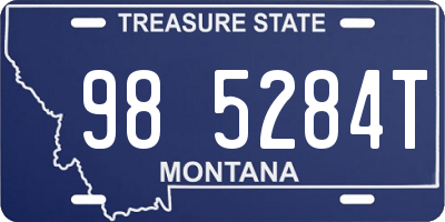 MT license plate 985284T
