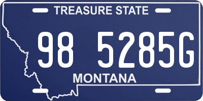 MT license plate 985285G