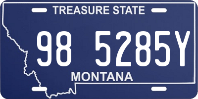 MT license plate 985285Y