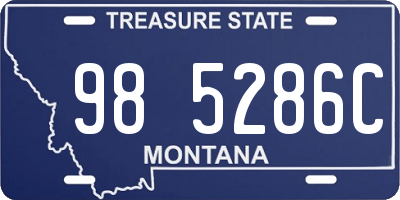 MT license plate 985286C