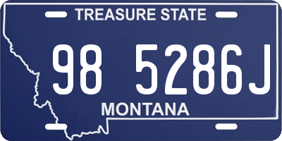 MT license plate 985286J