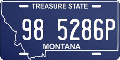 MT license plate 985286P