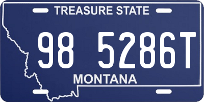 MT license plate 985286T