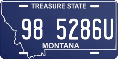 MT license plate 985286U