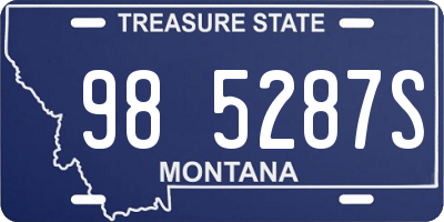 MT license plate 985287S
