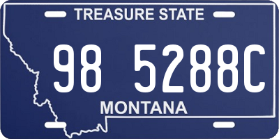MT license plate 985288C