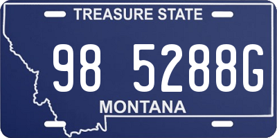 MT license plate 985288G