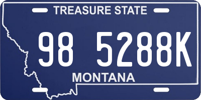 MT license plate 985288K