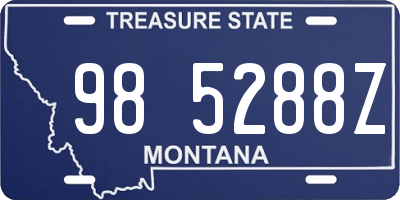 MT license plate 985288Z