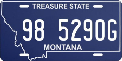 MT license plate 985290G