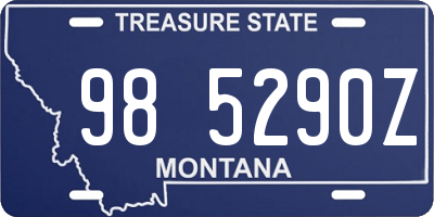 MT license plate 985290Z