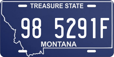 MT license plate 985291F