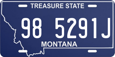 MT license plate 985291J