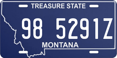 MT license plate 985291Z