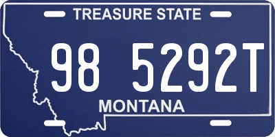 MT license plate 985292T