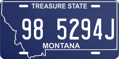 MT license plate 985294J
