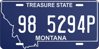 MT license plate 985294P