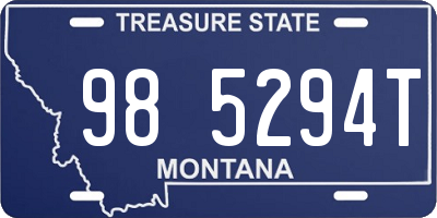 MT license plate 985294T