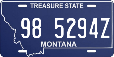 MT license plate 985294Z