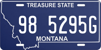 MT license plate 985295G