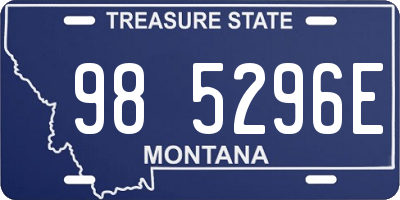 MT license plate 985296E