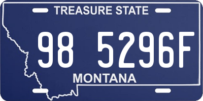 MT license plate 985296F