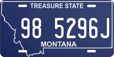 MT license plate 985296J