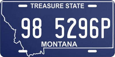 MT license plate 985296P