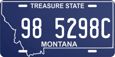 MT license plate 985298C
