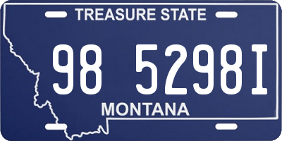 MT license plate 985298I