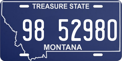 MT license plate 985298O