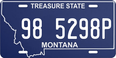 MT license plate 985298P