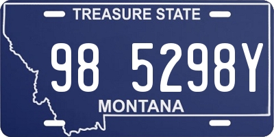 MT license plate 985298Y