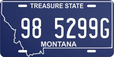 MT license plate 985299G