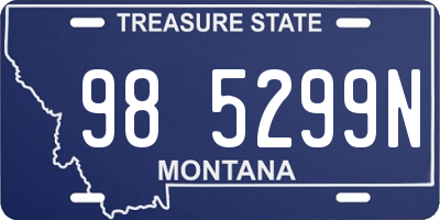MT license plate 985299N