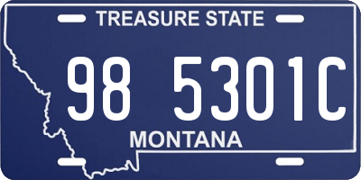 MT license plate 985301C