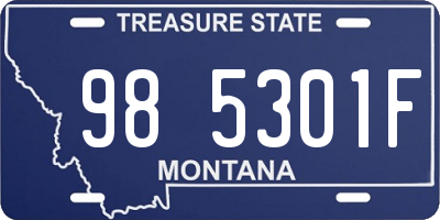 MT license plate 985301F