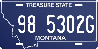 MT license plate 985302G