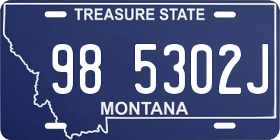 MT license plate 985302J