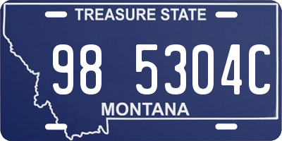 MT license plate 985304C