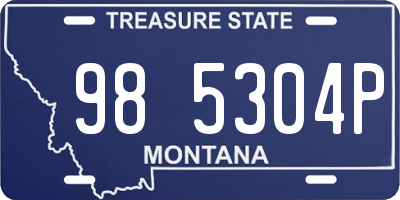 MT license plate 985304P