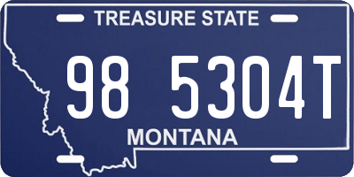 MT license plate 985304T